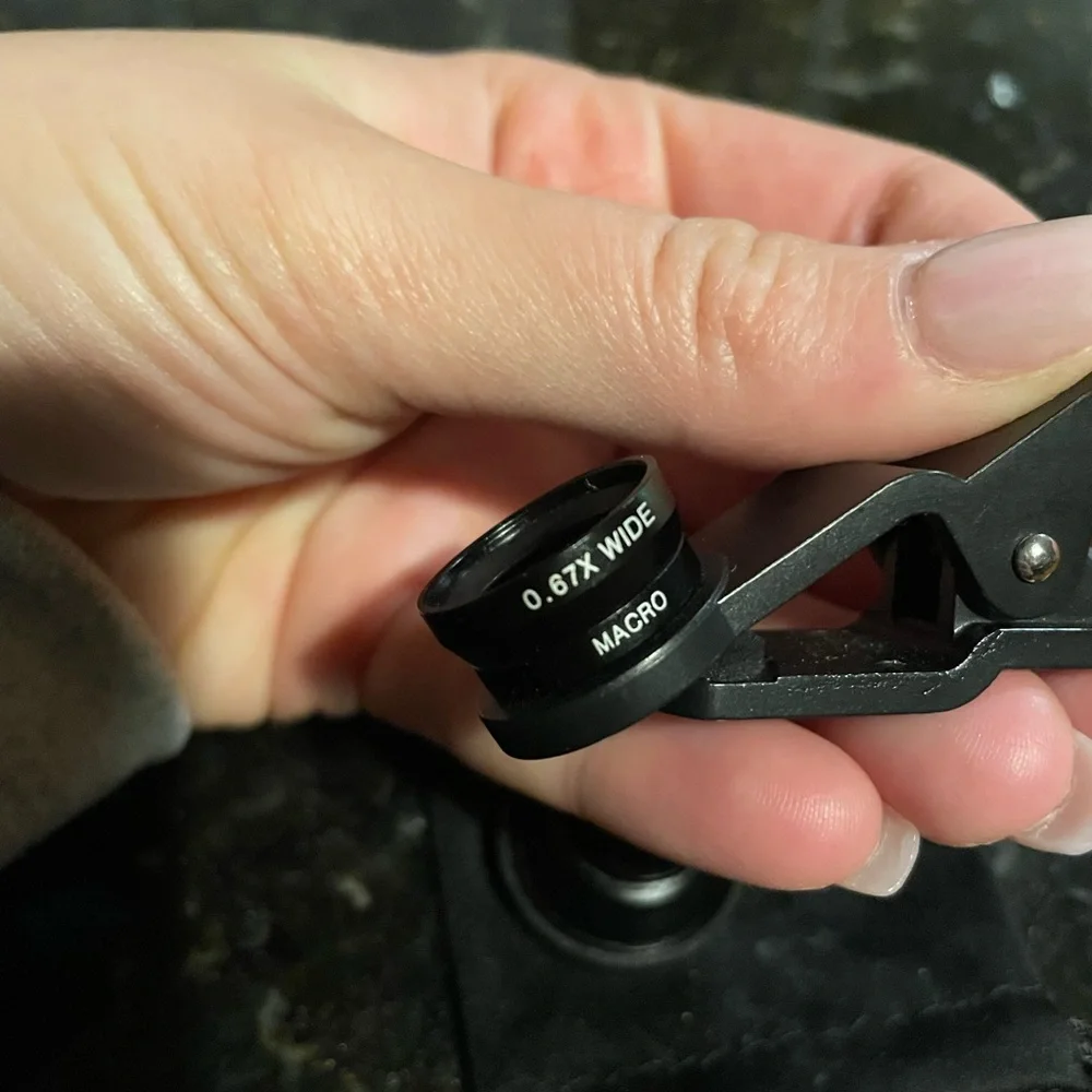 Set of Phone Camera Clip-On Lenses Compatible with Any Device Fisheye etc.